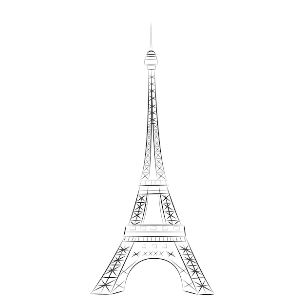 Vector eiffel tower silhouette