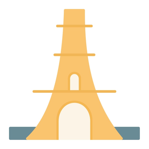 Vector eiffel tower vector illustration style