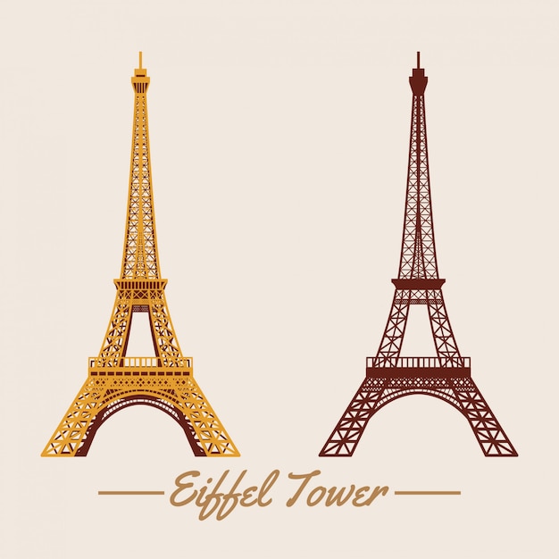Vector eiffel tower