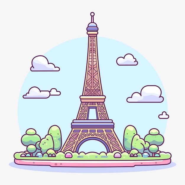 Vector eiffel tower