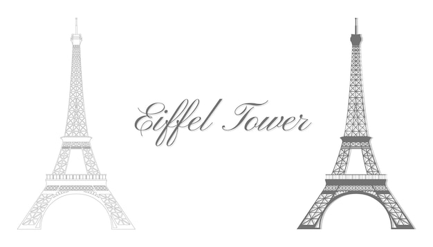 Eiffeltoren Clip Art Vector Illustratie