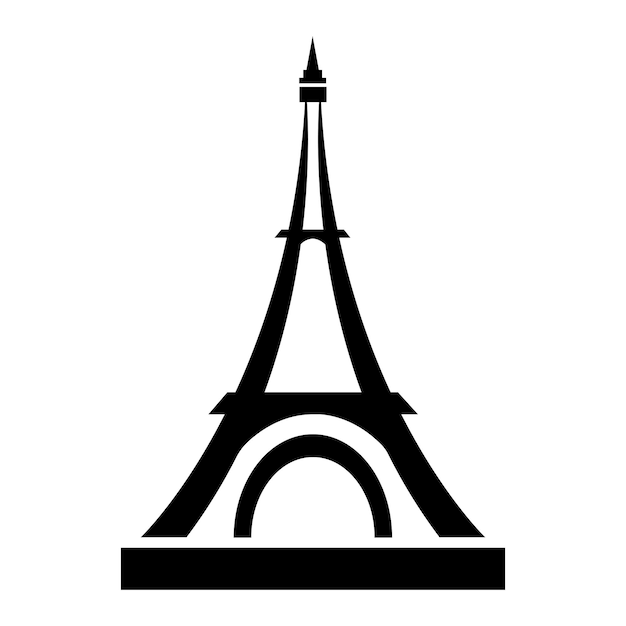 Eiffeltoren pictogram logo vector ontwerpsjabloon