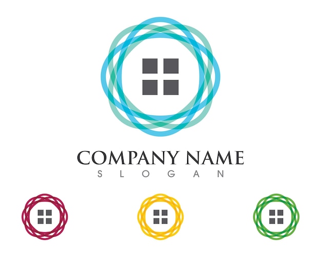 Eigenschap en constructie Logo ontwerp voor zakelijke corporate teken