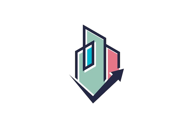 Eigenschap logo ontwerp vector pictogram met moderne stijl
