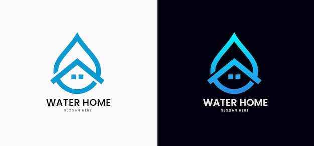 Eigenschap water Huis water logo symbool pictogram ontwerp Vectorillustratie