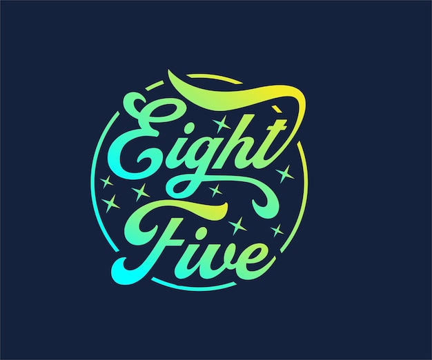 eight five typography vector t-shirt design