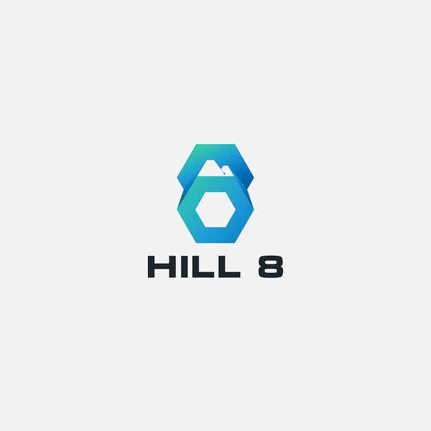 Eight hill technology system logo vector