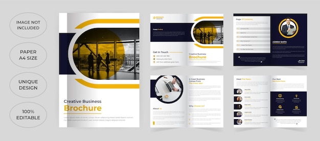 Eight pages business brochure template