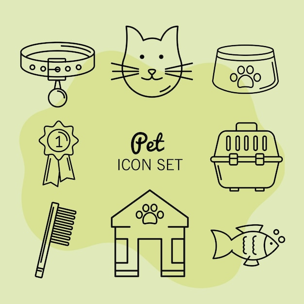 Eight pets shop icons