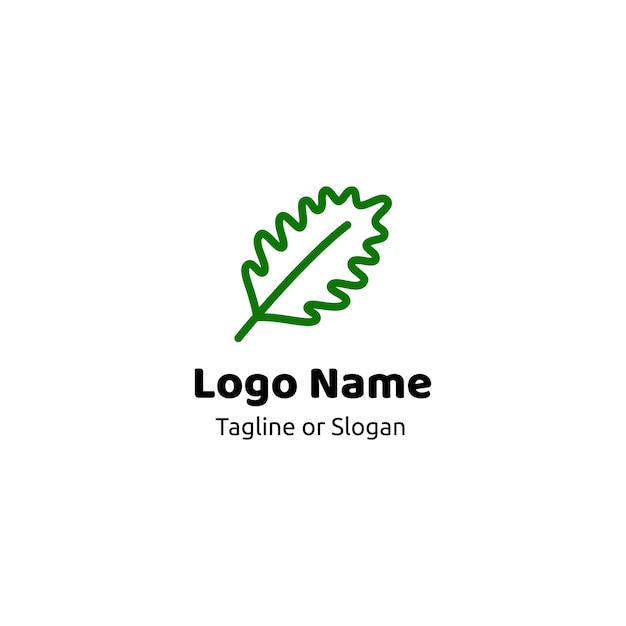 Eikenblad logo ontwerp vector