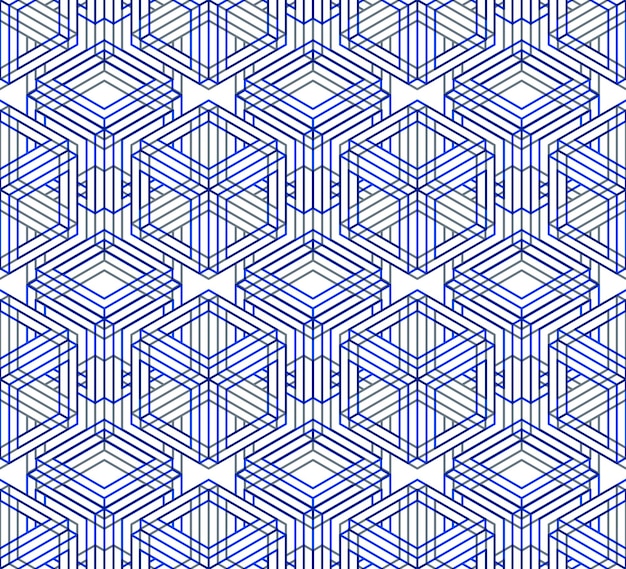 Eindeloos kleurrijk symmetrisch patroon, grafisch ontwerp. Geometrische verstrengelde optische compositie, duidelijke Eps10.