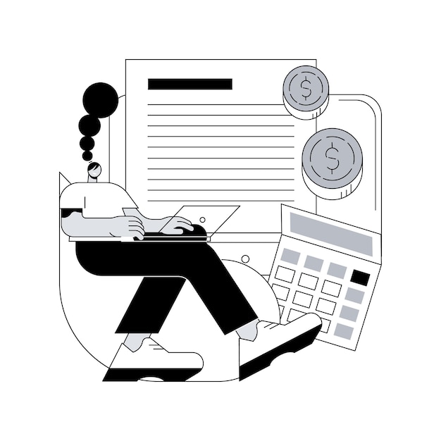 einvoicing abstract concept vector illustration