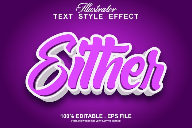 Either text effect editable