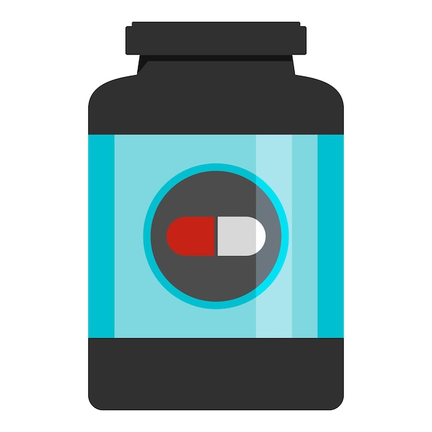 Eiwitcapsules pictogram Vlakke afbeelding van eiwitcapsules vector pictogram voor web