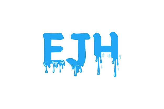 EJH ijs smelt logo ontwerp sjabloon element vector geschikt voor zakelijke ijsfabriek