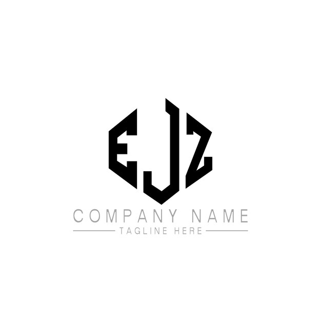 Vettore ejz lettera logo design con forma di poligono ejz poligono e forma di cubo logo design ejz esagono vettoriale modello di logo colori bianco e nero ejz monogramma business e logo immobiliare