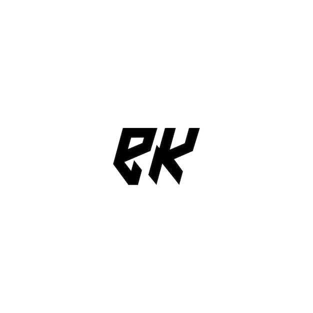 Вектор ek монограмма дизайн логотипа буква текст имя символ монохромный логотип алфавит персонаж простой логотип