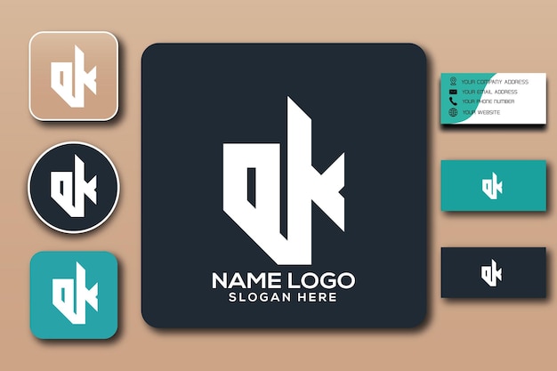 ek monogram logo template