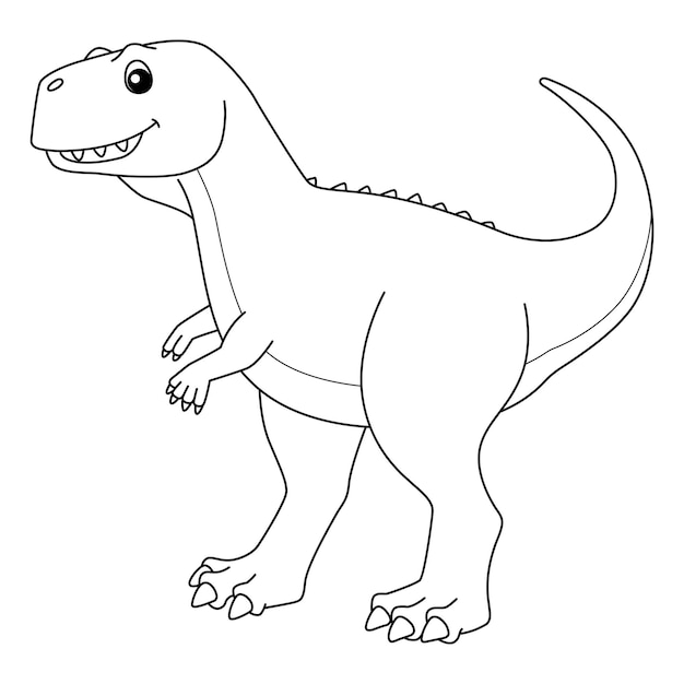Ekrixinatosaurus kleurplaat geïsoleerde pagina voor kinderen