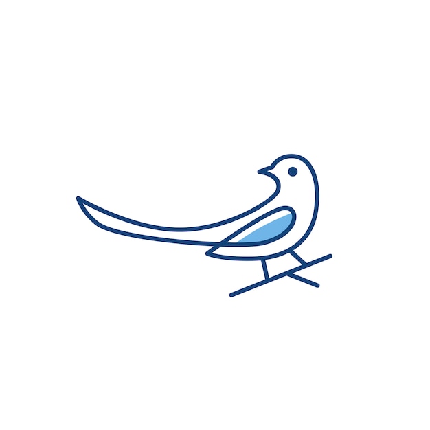 Ekster vogel logo vector pictogram illustratie