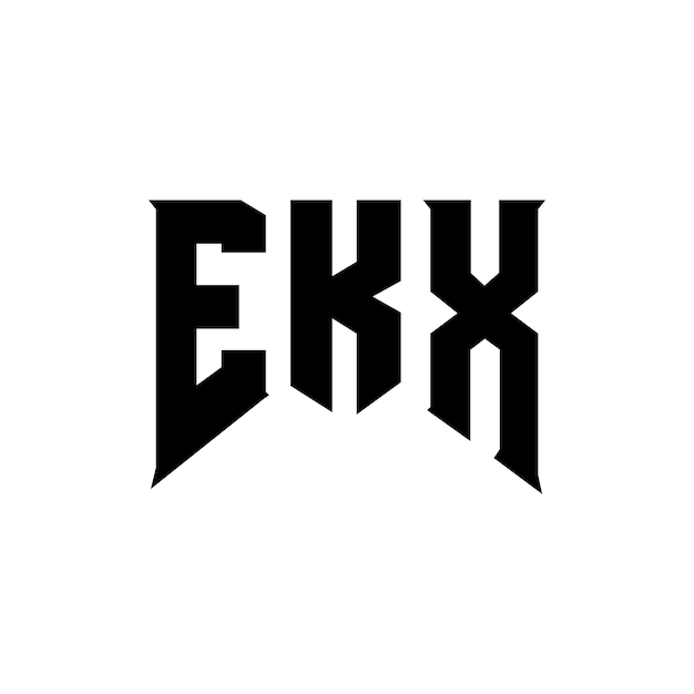 EKX буквенный дизайн логотипа для технологической компании EKX логотип черно-белой комбинации цветов EKX логотипа EKX вектор EKX дизайн EKX икона EKX алфавит EKX типография логотип дизайн