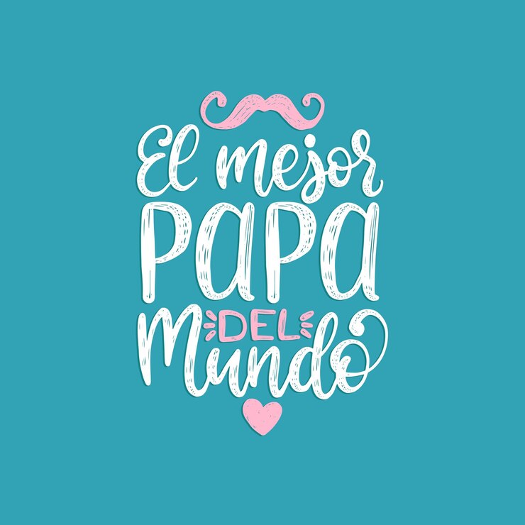 El Mejor Papa Del Mundo hand belettering vertaling uit de Spaanse werelden grootste vader vaders dag vector kalligrafie