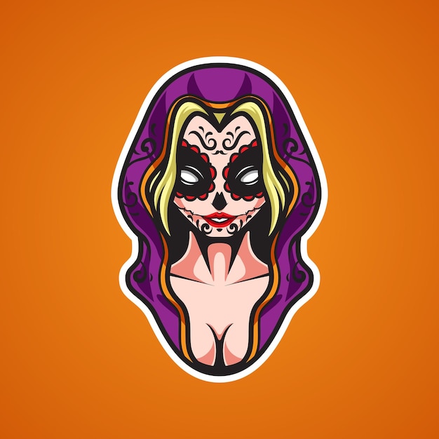 El muerte meisje mascot logo