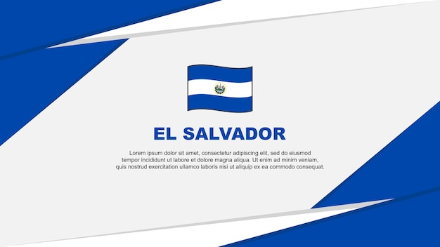 El Salvador Flag Abstract Background Design Template El Salvador Independence Day Banner Cartoon Vector Illustration El Salvador