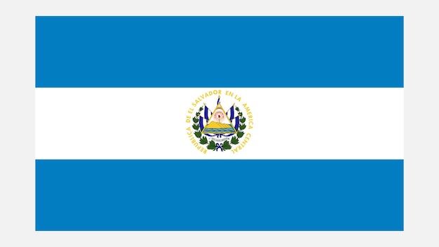 Vector el salvador flag with original color