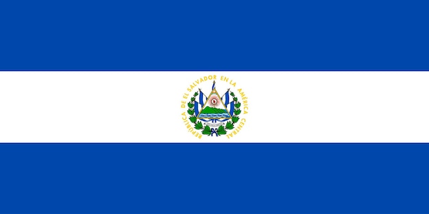 Vettore bandiera nazionale dell'el salvador