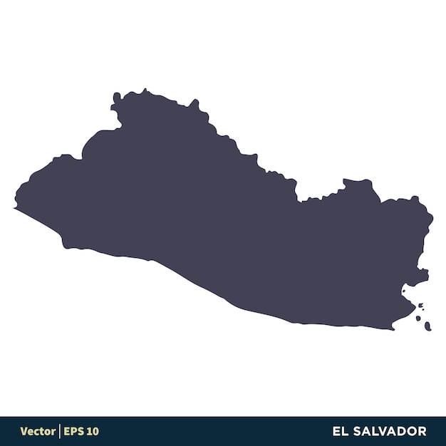 El Salvador North America Countries Map Icon Vector Logo Template Illustration Design Vector EPS 10