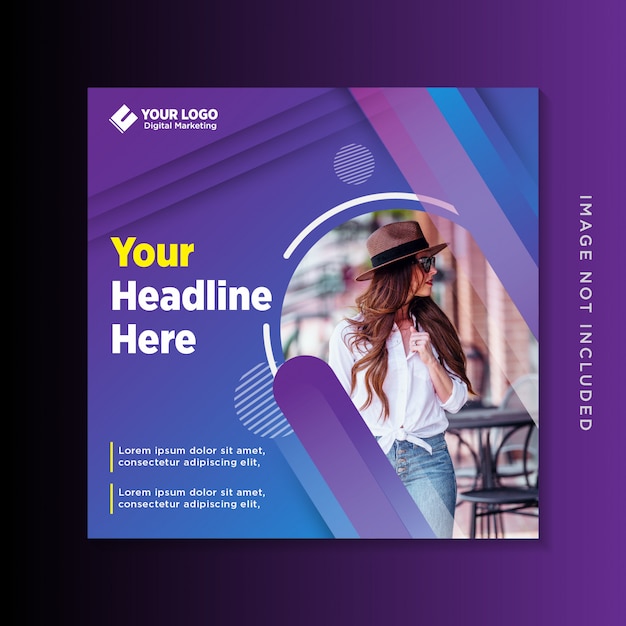 elagant social media post template