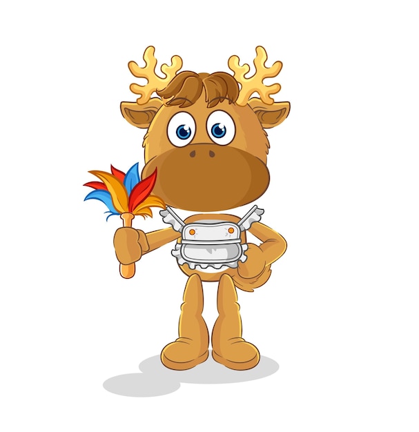 Eland meid mascotte cartoon vector