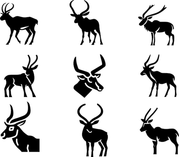 Eland vector silhouette illustration 2