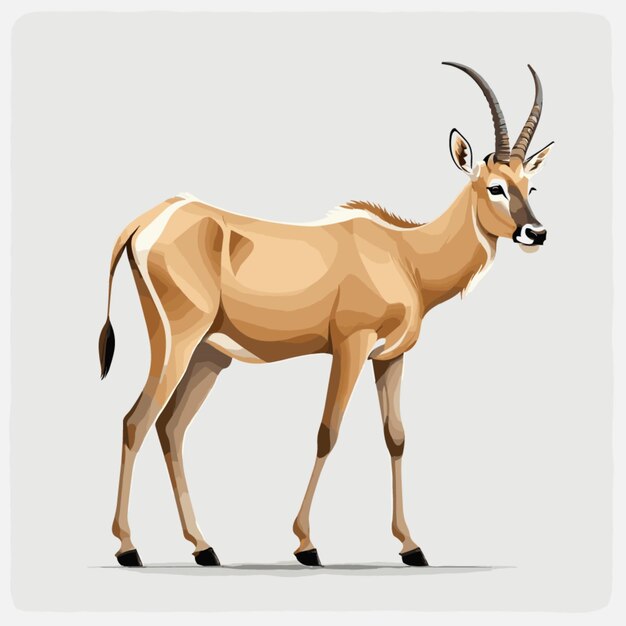 Vector eland vector on white background