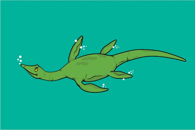 Elasmosaurus zwemmende dinosaurus