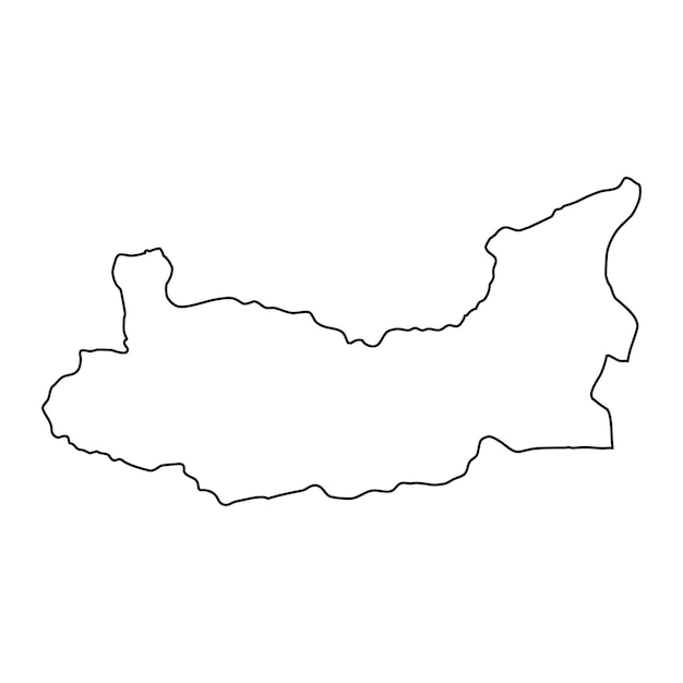 Divisioni amministrative della mappa della provincia di elazig della turchia illustrazione vettoriale