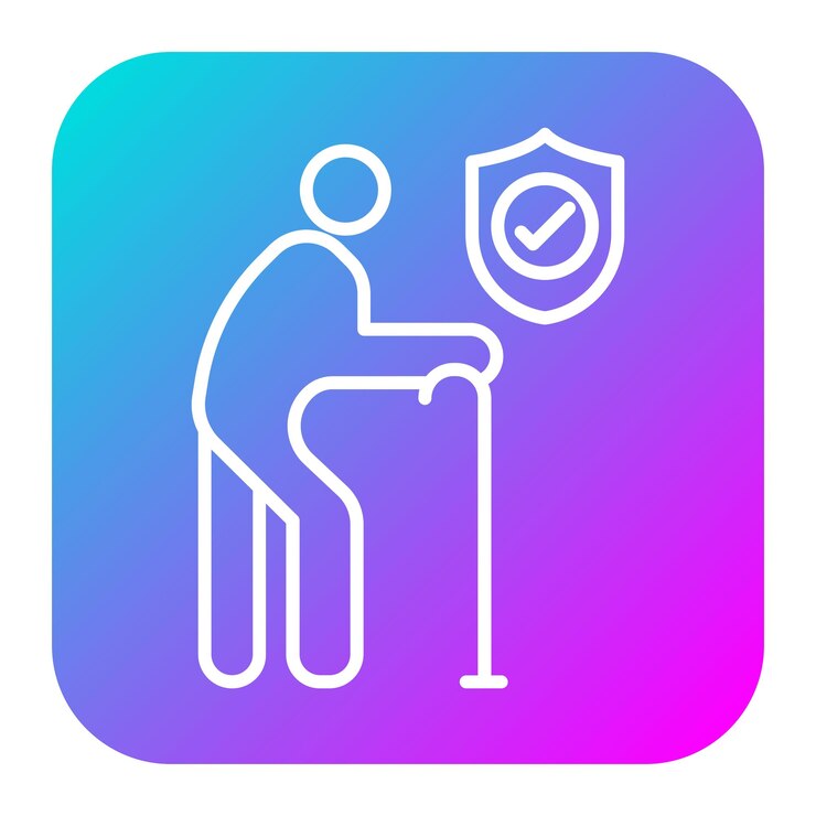 Vector elder care vector icon can be used for nursing iconset
