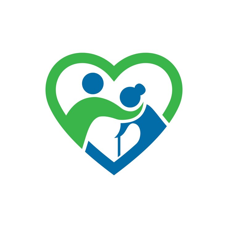 Vector elder or senior care logo illustration