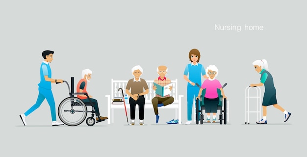 the elderly are under the care of a nursing home.
