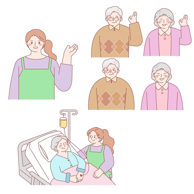 वेक्टर elderly care elderly old age old age pension insurance nursing insurance care nursing care g