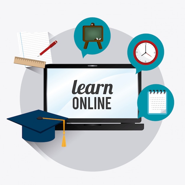 Vettore elearning design digitale.