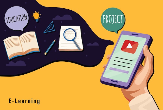 ELearning flat illustration