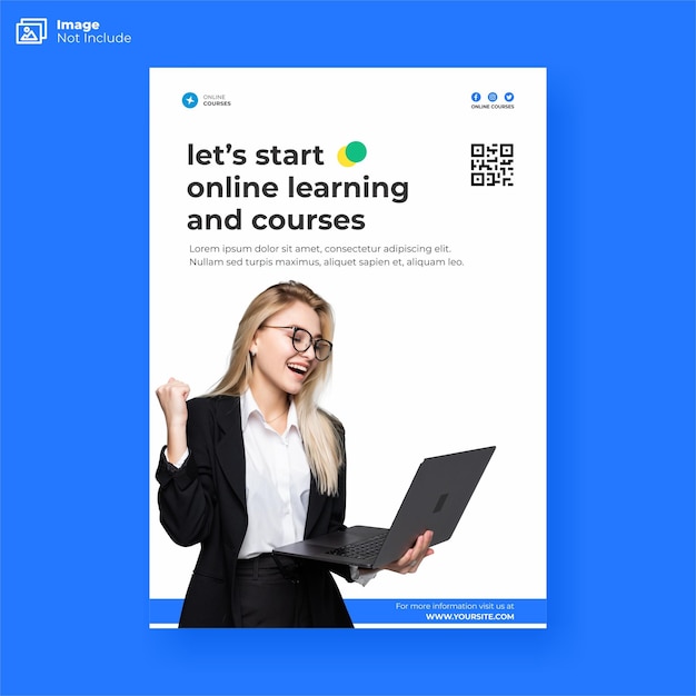 Modello di progettazione di poster di e-learning