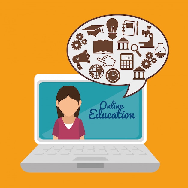 Vettore elearning e educazione tecnologica