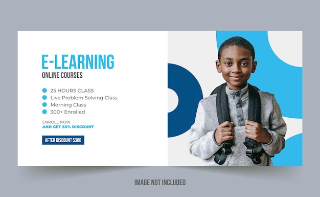 Elearning web banner template