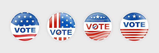 election badge 2024 united states of america presidential election set of vote 2024 badge buttons