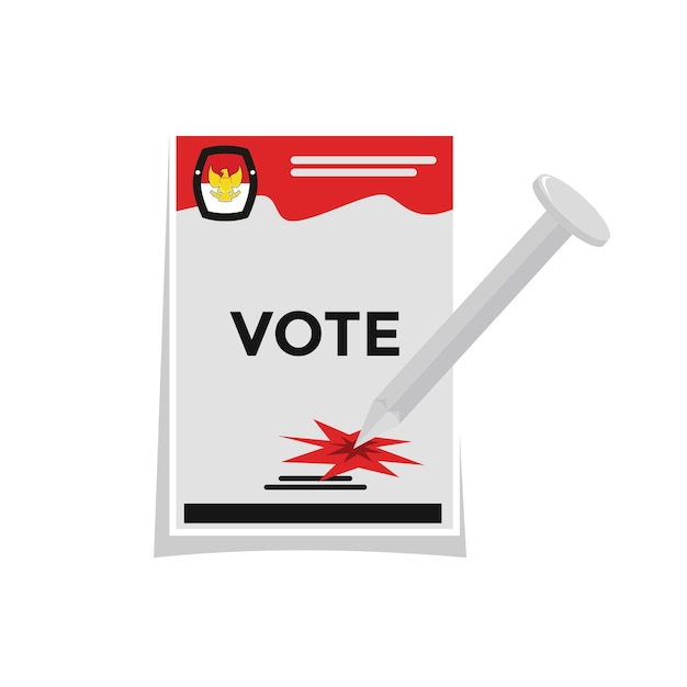 Vector election ballot paper election illustration vector