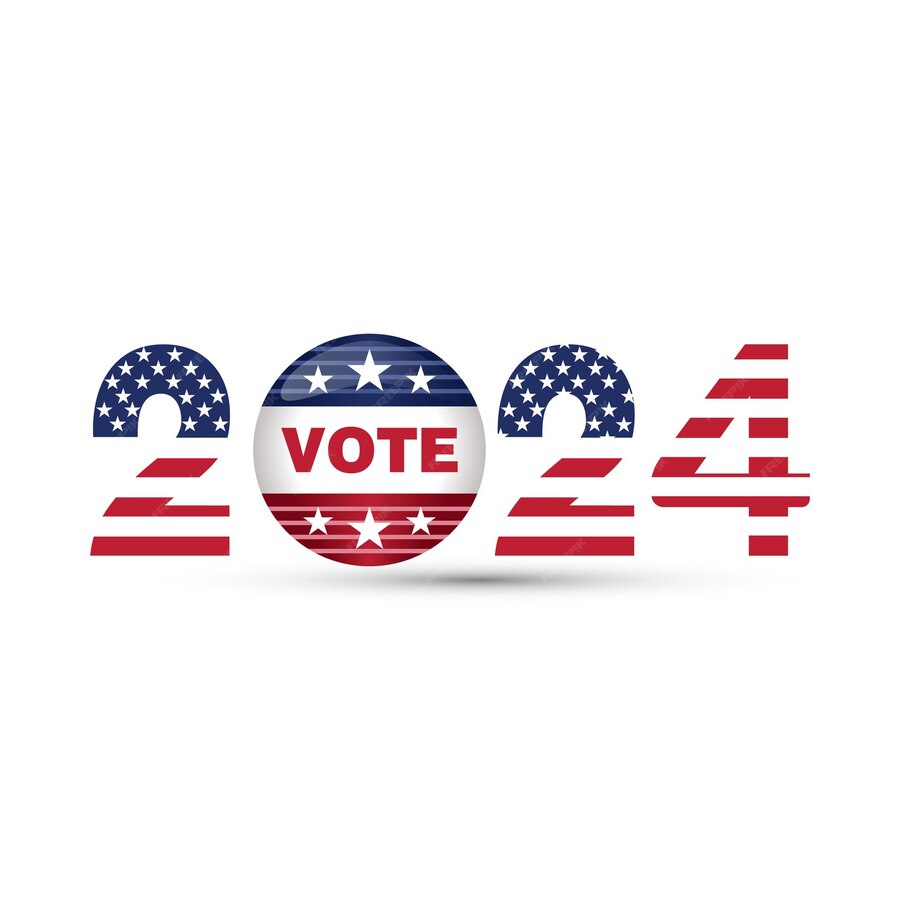 Premium Vector Election day usa debate of president voting 2024