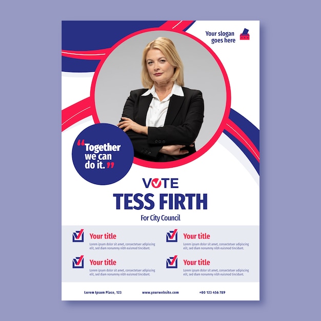 Election poster flyer template